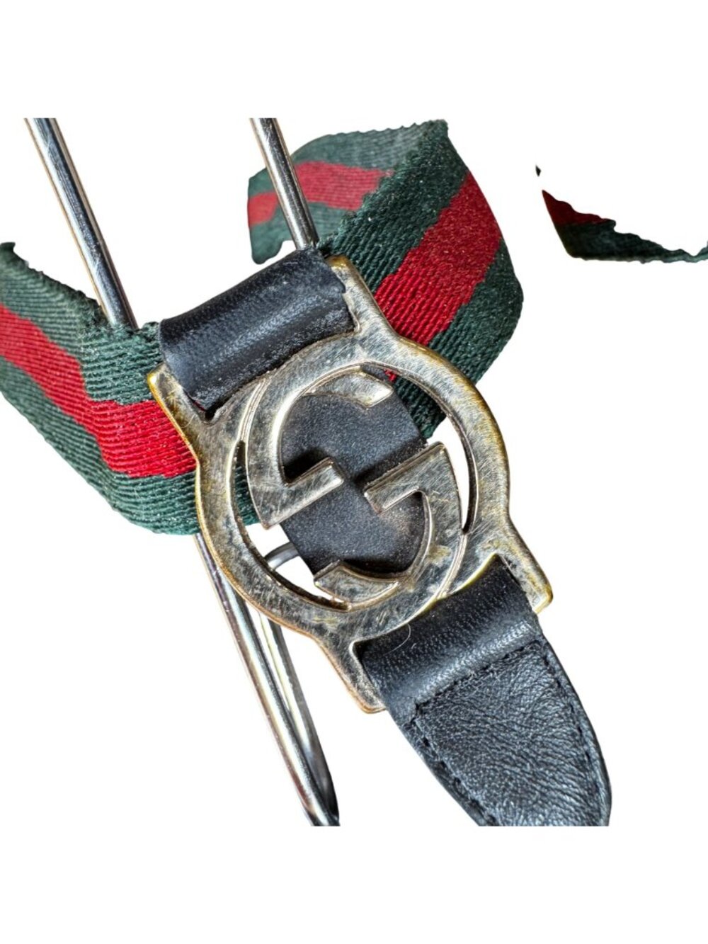 Gucci Interlocking GG Monogram Web Stripe Thong Sandals Black EU 40.5 US 10.5 - Picture 4 of 11